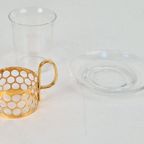 12 Glazen Gulla Skruf Thee Irish Coffee Glas Gold-Plated '60 thumbnail 7
