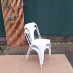 Set Van 4 Eetkamerstoelen Vintage Design Witte Stoelen thumbnail 4