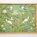 Liggende Houten Lijst Schilderij Vogels thumbnail 4