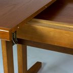 Vintage Deense Uitschuifbare Eettafel Tafel Massief Teak thumbnail 11