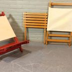 Set Van 2 Hout En Canvas Strandstoelen thumbnail 9