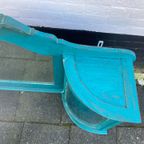 Geschilderd Antiek Eiken Wandkast Of Opzetkast, 125 Cm Breed thumbnail 4