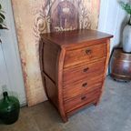 Oude Ovale Teakhouten Ladekast, Commode, Haltafel thumbnail 4