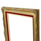 Vintage Vergulde Lijst Barok Stijl Rood Fluweel Klassiek 65x55cm thumbnail 18