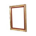 Vintage Vergulde Lijst Barok Stijl Rood Fluweel Klassiek 76x56cm thumbnail 13