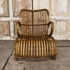 Rotan Dutch Design Fauteuil. Rohe. Vintage. Jaren ‘50. thumbnail 4