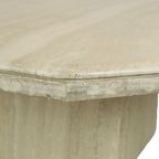 Vintage Achthoekige Travertin Salontafel Jaren 70 Design Italiaans thumbnail 13
