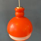 Oranje Peill & Putzler Space Age Glazen Hanglamp thumbnail 9