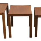 Set Of 3 Nesting Tables 'frankenau' Bijzettafel Tafeltjes Vintage thumbnail 7