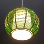 Green And White Scoubidou Pendant Lamp 1960S Ddr thumbnail 9
