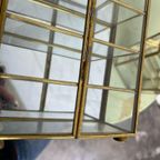 Vintage Messing Gouden Vitrine / Etagere /mini Serre thumbnail 3