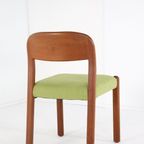 Set 4 Deense Massief Teak Vintage Eetkamerstoelen 'harte Skov' Vintage New Upholstery thumbnail 16
