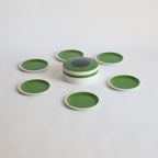 Space Age Green Melamine Nesting Dishes, Japan 1970S thumbnail 4