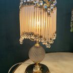 2 Beschikbaar ! Vintage Murano Staafjes Tafellampen Kristal Art Deco Stijl thumbnail 6