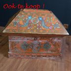 Polychrome Beschilderde Eikenhouten Bruidskistje thumbnail 20
