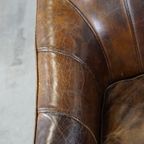 Set Van 2 Stoere Design Fauteuils Gemaakt Van Rundleer Met Een Prachtige Diepe Kleur thumbnail 8