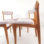 4 Vintage Roze Stoelen Licht Roze Ribstof Gerestaureerd thumbnail 8