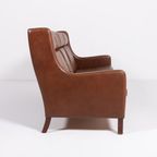 1970’s Danish Modern Cognac Leather Sofa thumbnail 5