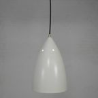 Vintage Hanglamp , Aluminium Kap, Voorzien Van Nieuwe Draad thumbnail 7