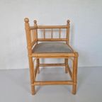 Vintage Bohemian Stijl Bamboe Hoekstoeltje Jaren 70. thumbnail 3
