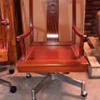 2 Mahonie Bureaustoelen thumbnail 4