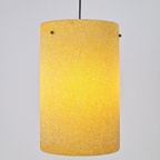 Vintage Hanglamp Polyester Sugar Tube Geel Suiker ‘60 Brass thumbnail 4