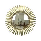 Mid Century Verkoperd Metalen Zonnespiegel Deknudt Convex 54Cm thumbnail 2
