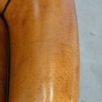 Kwalitatief Goede Schapenleren Fauteuil/armchair In Een Lichte Cognac Kleur thumbnail 9