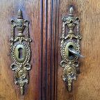 Antiek (+/- 1780) Dubbelgebogen Mahonie Kabinet, 243 Cm Hoog thumbnail 6