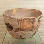 Grote Handgemaakt Keramische Wabi Sabi Schaal / Pot thumbnail 8