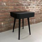 Zwarte Skai Kruk, Vintage Side Table thumbnail 9