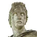Prachtige Verweerde Apollo Buste Tuinbeeld Gegoten Steen 65cm thumbnail 12