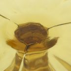 Art Deco Amber Taartschotel Gebak Schaal Depression Glass thumbnail 11