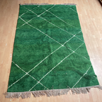 HKLIVING Handgeknoopt Wollen Vloerkleed Groen thumbnail 7
