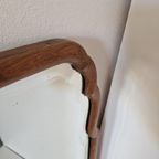Antieke Spiegel Facet Geslepen Rand Wandspiegel Houten thumbnail 10