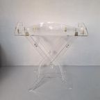 Vintage Butler Tafel Regency Perspex Acrylic Design. thumbnail 3