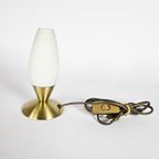 R.S.- Leuchten - Tafellamp - Kelklamp - Melkglas - Messing - 80'S thumbnail 9