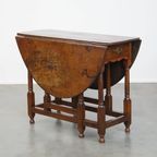 Charmante Antieke Engelse Eikenhouten Gateleg Tafel Klaptafel Uit 18E Eeuw thumbnail 2