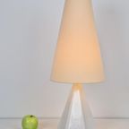 Vintage Geometrische Tafellamp Keramiek ’70 Teepee Lamp Wit thumbnail 10