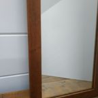 Deense Vintage/antieke Teakhouten Licht "disturbed" Spiegel thumbnail 2