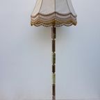 Mid Century Marmer, Onyx En Bronzen Staande Lamp thumbnail 2