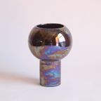 Metallic Glaze Ceramic Vase, 1980S thumbnail 4