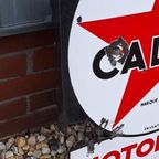 Dubbelzijdig Xl Emaille Reclame Bord Van Caltex Motor Oil️⛽️ thumbnail 4