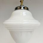 Opaalglazen Art Deco Plafondlamp Uit De 1960’S thumbnail 2