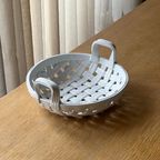 Vintage 70S Porcelain Woven Basket thumbnail 3