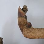 Vintage Hertenpoot Lampen Frans Taxidermy. thumbnail 2