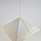 Vintage Hanglamp Dijkstra Lamp Metaal Pyramide 1970 Vierkant thumbnail 13