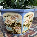 Aziatische Bloempot Large 💮 Lotus Tafereel thumbnail 4