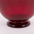 Art Red Glass Bowl By Monica Bratt For Reijmyre Glasbruk, Sweden 1950’s thumbnail 5
