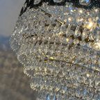Grote Vintage Design Kristallen Brons Zak Kroonluchter thumbnail 18